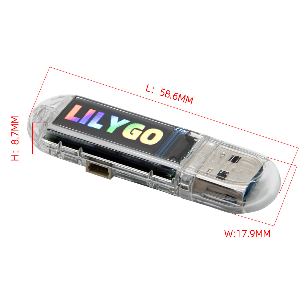 Placa de desenvolvimento T-Dongle-S3 Tela LCD de 0,96 polegadas com suporte para cartão TF Bluetooth WiFi