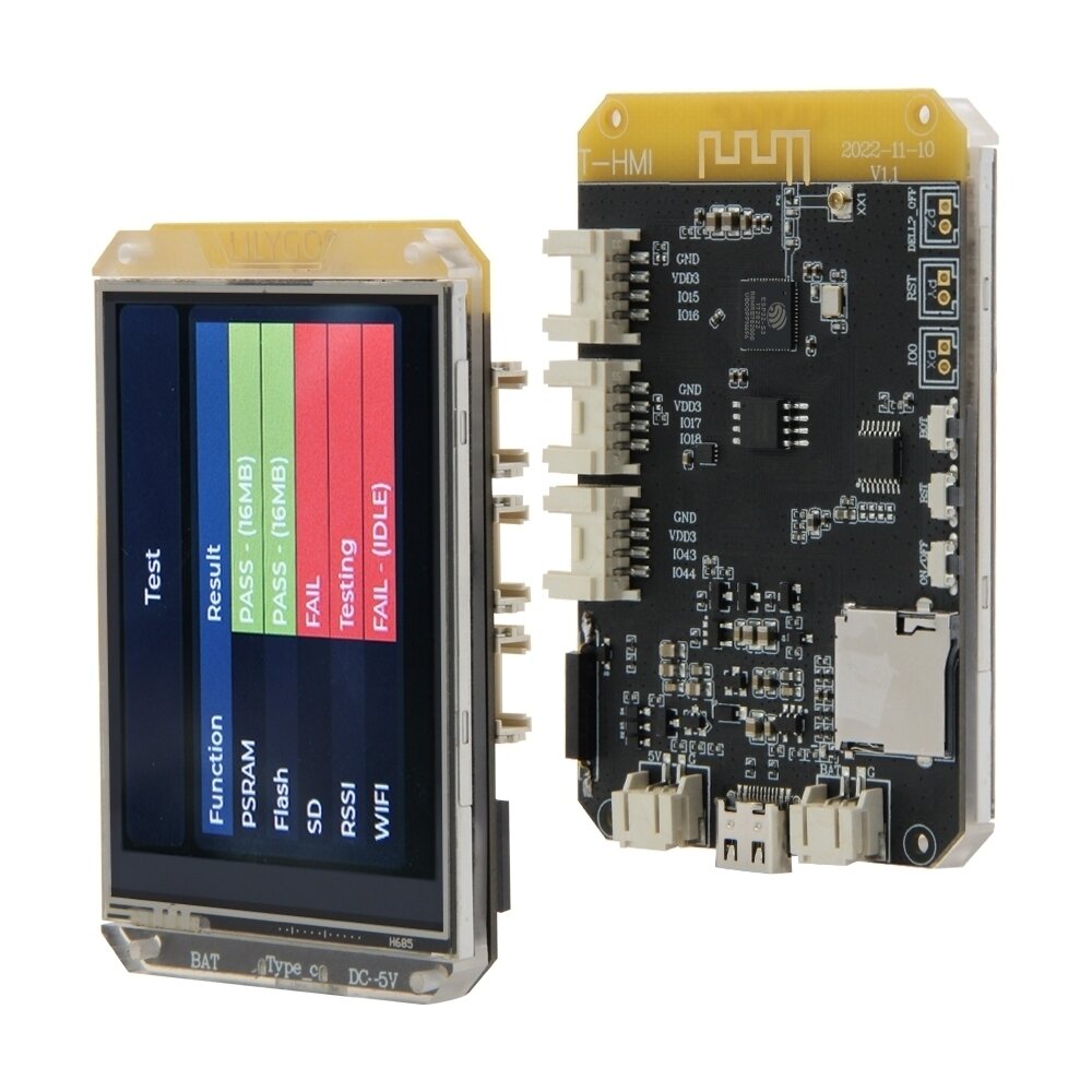 LILYGO T-HMI ESP32-S3 2.8 inch Resistive Touch Screen Support TF WIFI bluetooth Development Board