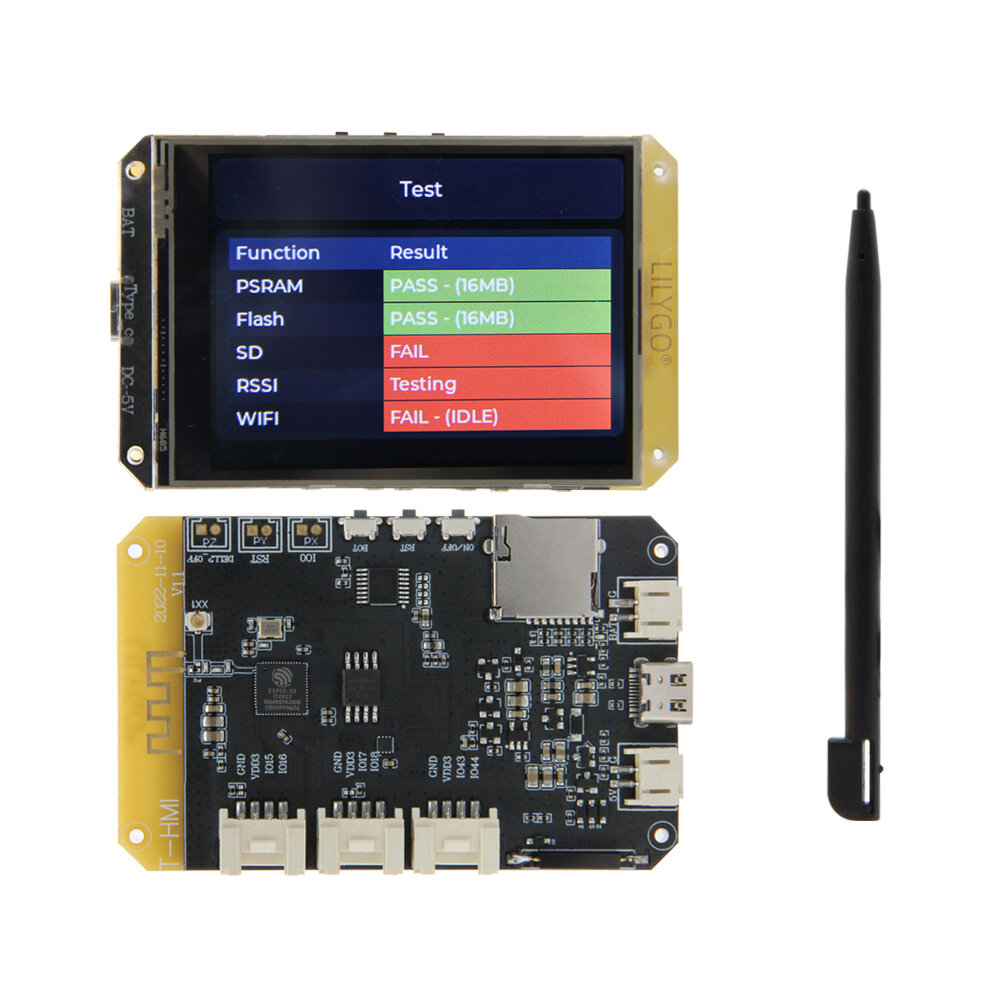 LILYGO T-HMI ESP32-S3 2.8 inch Resistive Touch Screen Support TF WIFI bluetooth Development Board