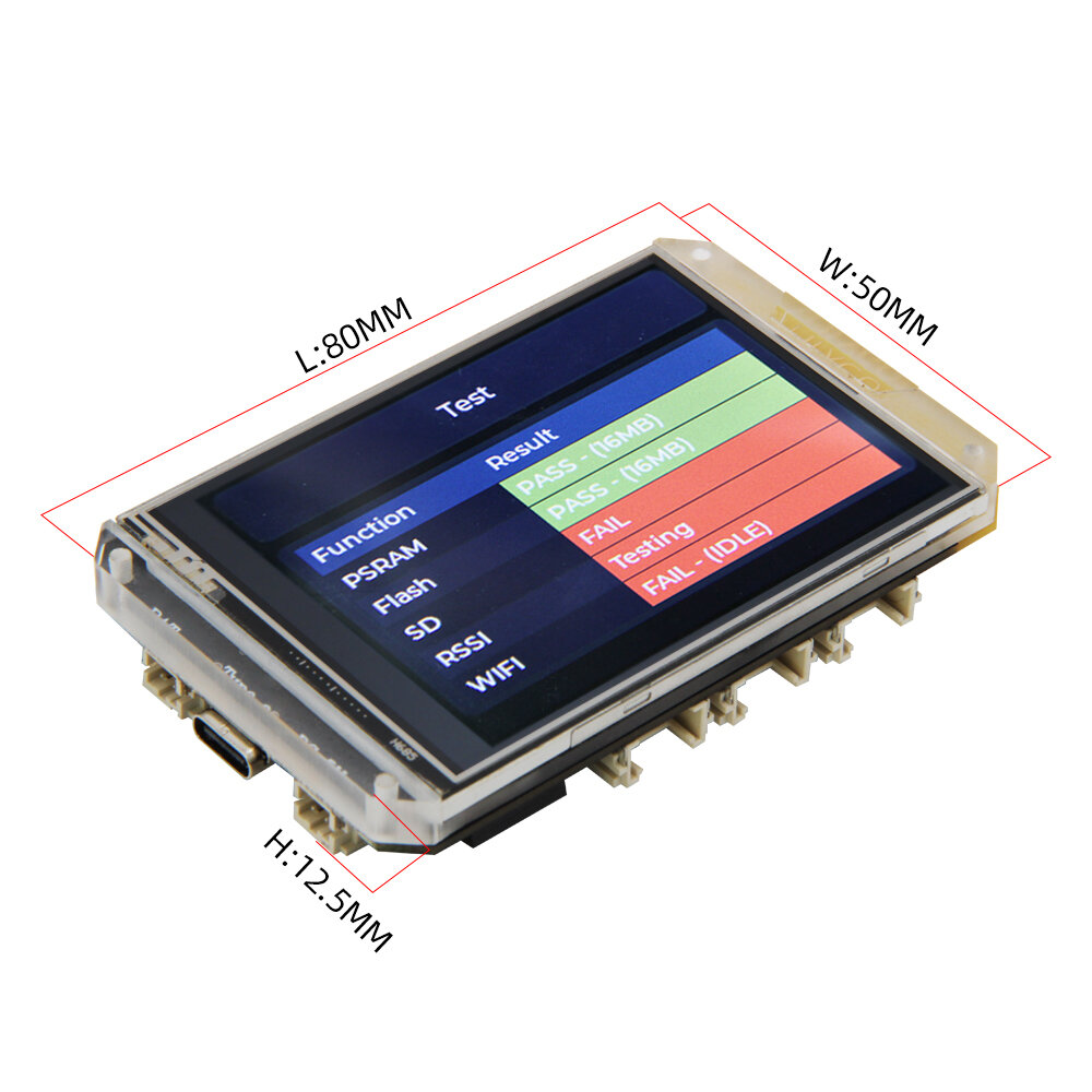 LILYGO T-HMI ESP32-S3 2.8 inch Resistive Touch Screen Support TF WIFI bluetooth Development Board