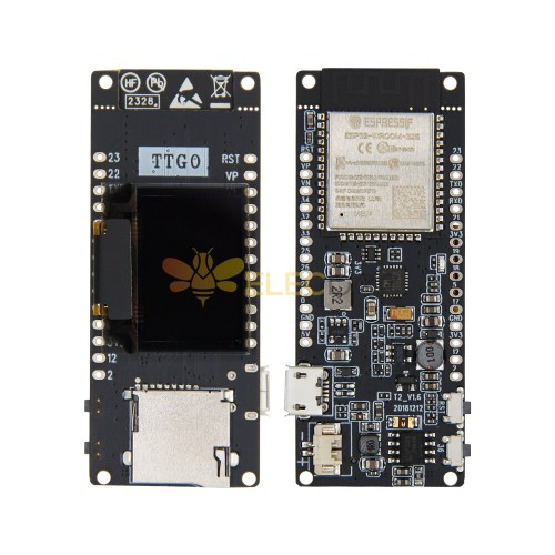 T2 ESP32 WiFi Bluetooth Wireless Module with 0.95 Inch OLED SSD1331 Display Screen SD Car Development Board