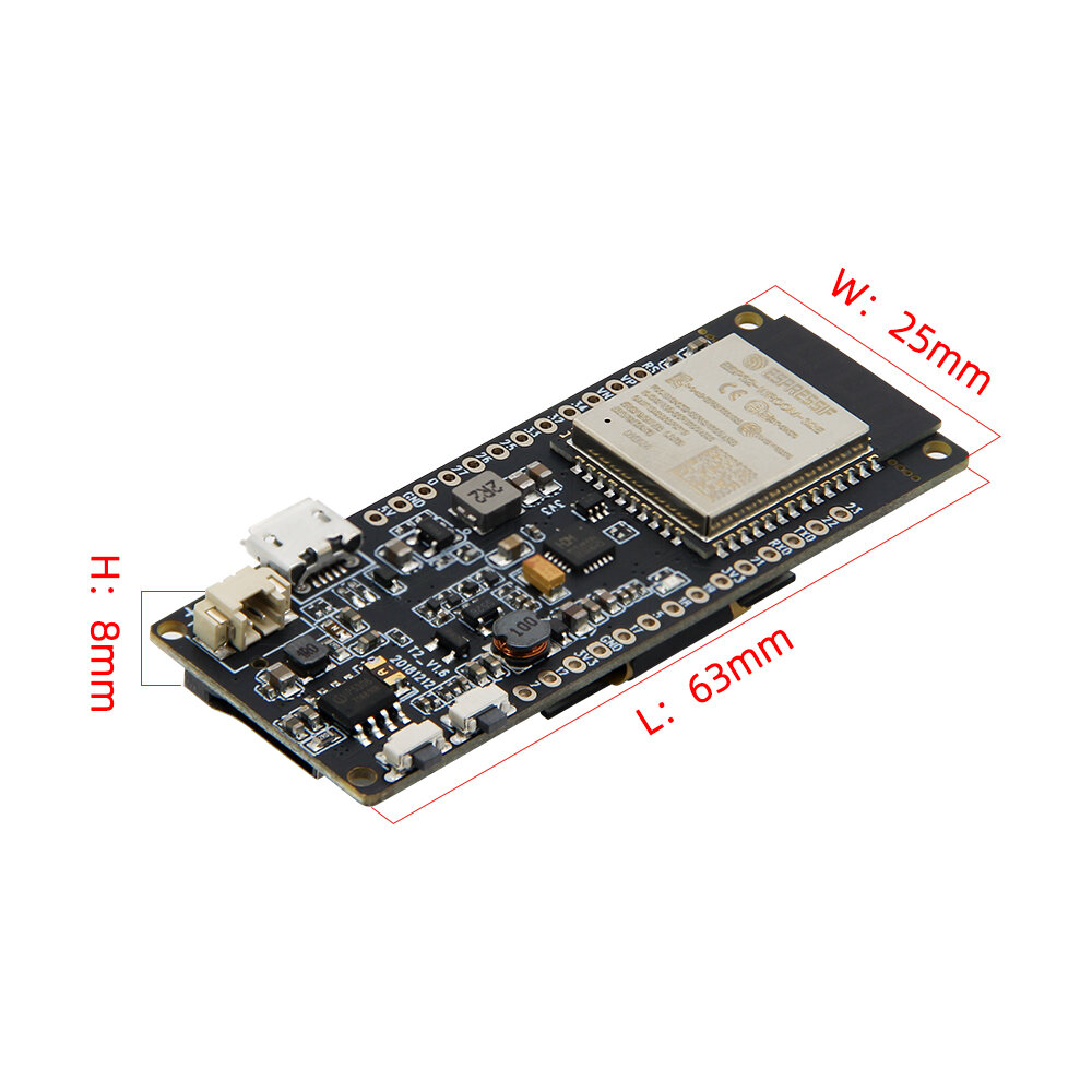 T2 ESP32 WiFi Bluetooth Wireless Module with 0.95 Inch OLED SSD1331 Display Screen SD Car Development Board