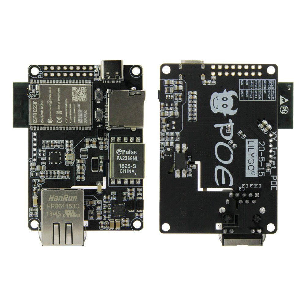 Adaptador ethernet de chip ttgo t-internet-poe ESP32-WROOM lan8720a e placa de expansão de download hardware programável