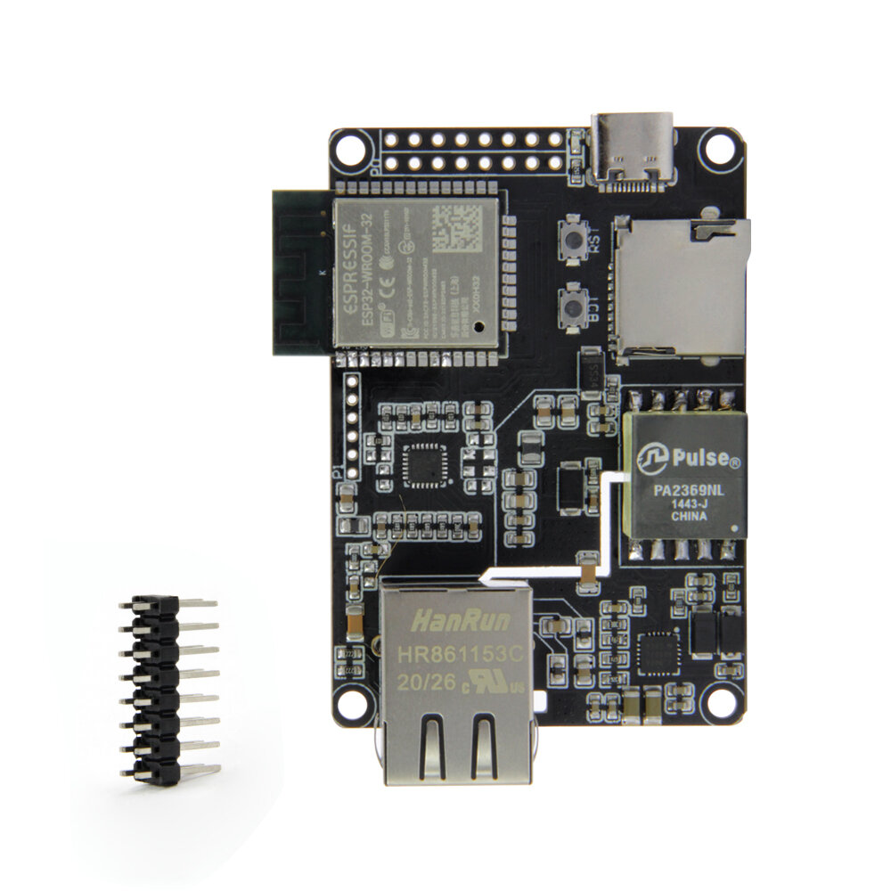 Adaptador ethernet de chip ttgo t-internet-poe ESP32-WROOM lan8720a e placa de expansão de download hardware programável