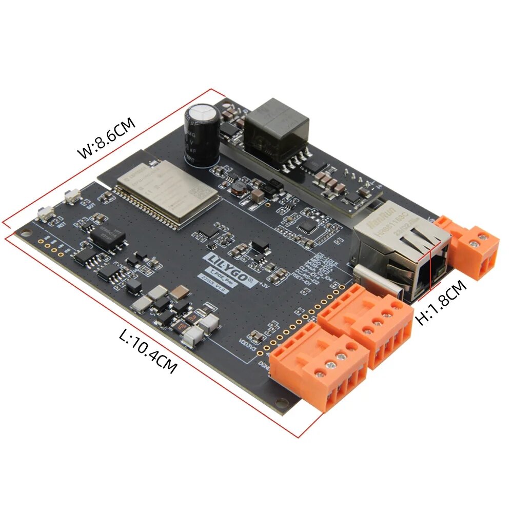 Adaptador ethernet de chip ttgo t-internet-poe ESP32-WROOM lan8720a e placa de expansão de download hardware programável