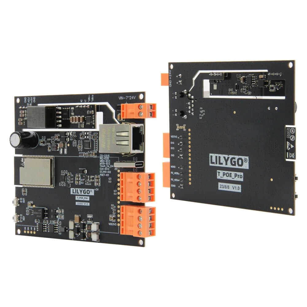 Adaptador ethernet de chip ttgo t-internet-poe ESP32-WROOM lan8720a e placa de expansão de download hardware programável