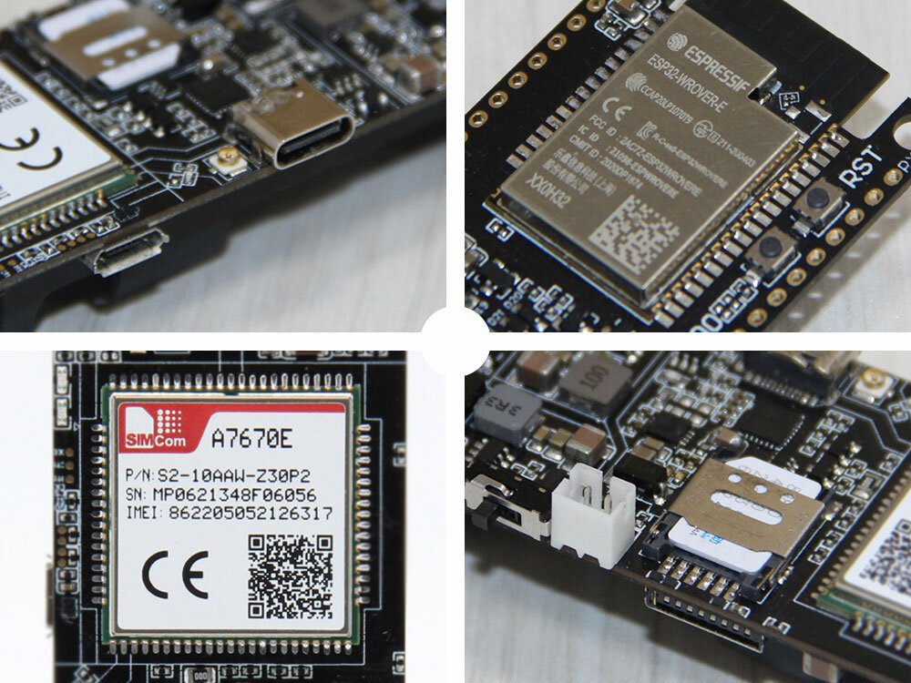 Módulo sem fio ttgo wireless a7670g a7670e a7670sa r2, chip esp32 4g lte cat1 mcu32, suporte para placa de desenvolvimento gsm/gprs/edge