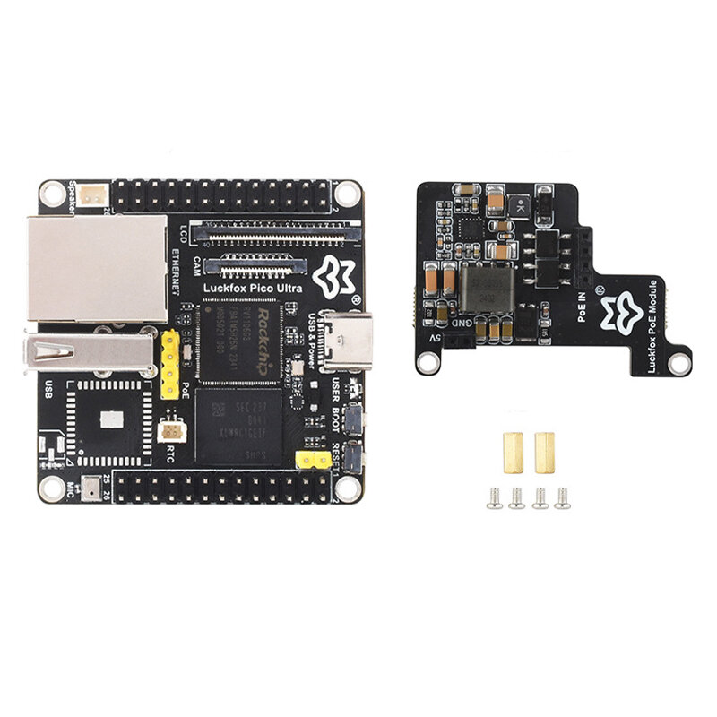 Luckfox Pico Ultra RV1106 RISC-V Linux Development Board Integrated ARM Cortex-A7/RISC-V MCU/NPU/ISP Processors with 8GB EMMC