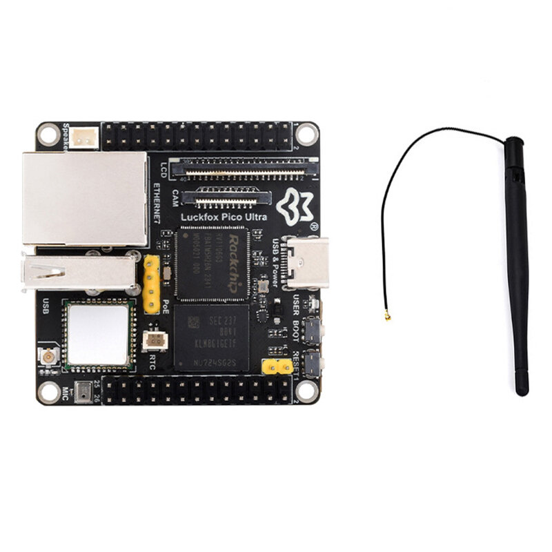 Luckfox Pico Ultra RV1106 RISC-V Linux Development Board Integrated ARM Cortex-A7/RISC-V MCU/NPU/ISP Processors with 8GB EMMC