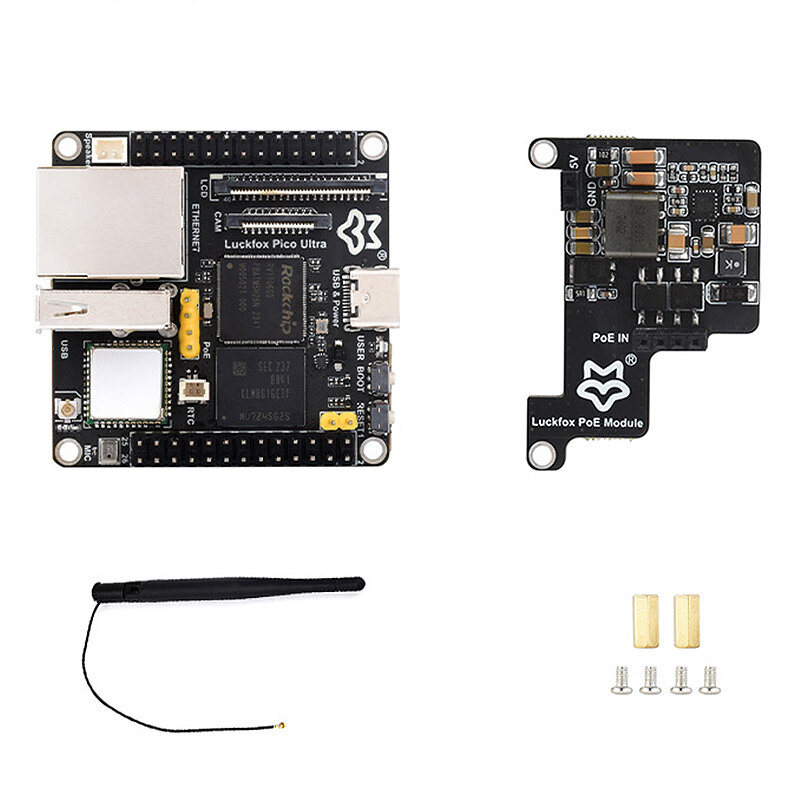 Luckfox Pico Ultra RV1106 RISC-V Linux Development Board Integrated ARM Cortex-A7/RISC-V MCU/NPU/ISP Processors with 8GB EMMC