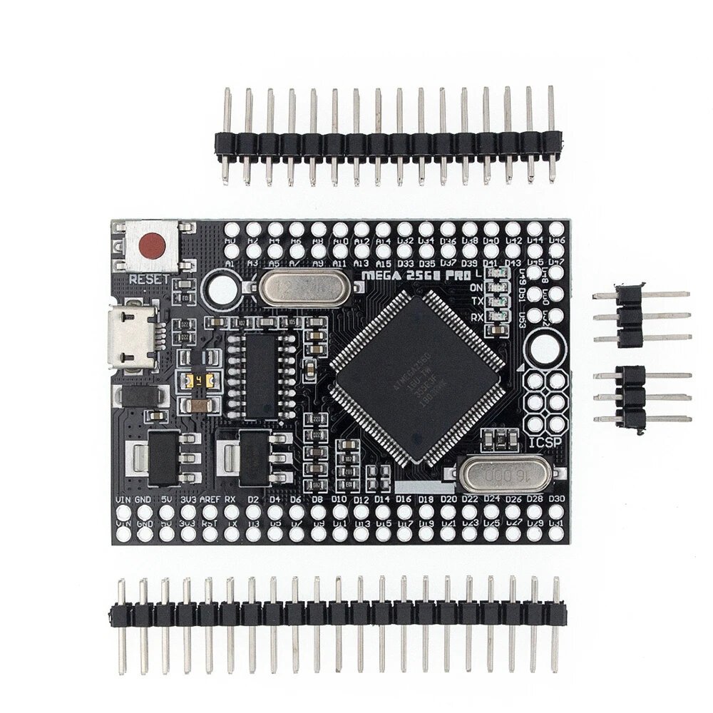 Placa de desenvolvimento mega 2560 pro, chip ch340g/ATMEGA2560-16AU com pinheaders machos, compatível com arduin mega2560, módulo inteligente diy