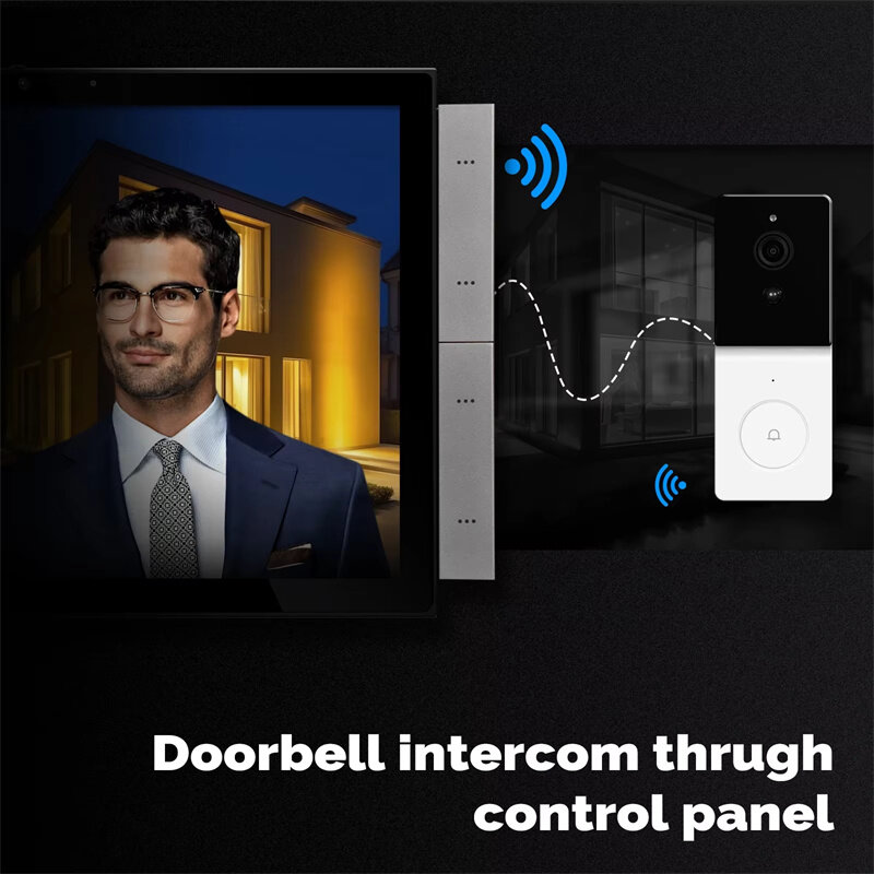 MOES Tuya WiFi Smart Painel de controle central inteligente Tela sensível ao toque de 10,1 polegadas com bluetooth Zigbe Gateway Controle de voz com Alexa Intercom integrado compatível