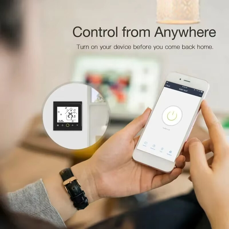 MOES Tuya WiFi Água / Piso Elétrico Aquecimento Termostato Caldeira a Gás Temperatura Painel de Toque Controlador Smart Home Controle de Voz via Alexa Google Assistant