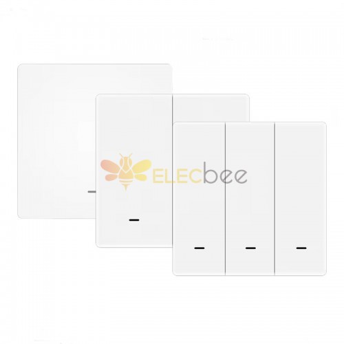 MOES Tuya ZigBe Wireless 9 Scene Switch Botão de pressão Transmissor alimentado por bateria Smart Life App Automation 1/2/3 Gang Smart Home Scene Switch