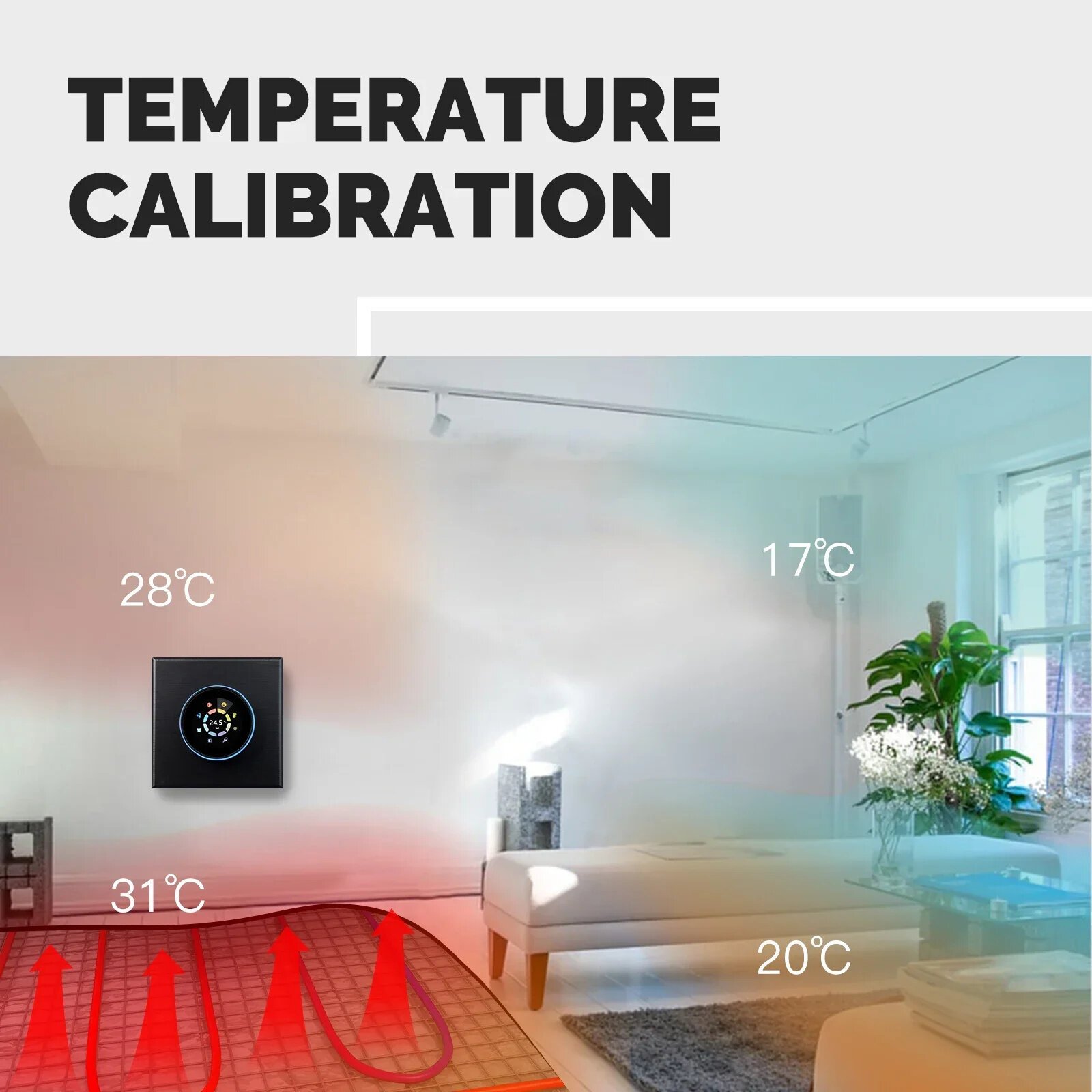 MoesHouse Smart WiFi Smart Home Termostato de botão de aquecimento com display digital Controlador de temperatura para aquecimento de caldeira de água / elétrica / gás Controle de voz funciona com Alexa Google Home