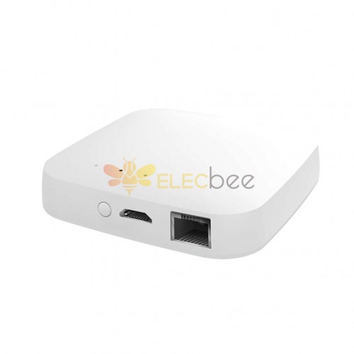 MoesHouse Tuya Mini Zigbe / bluetooth Dual-mode Gateway Hub APP Controle Remoto Função de temporização Som Luz Alarme Controle de voz com Alexa Google Home