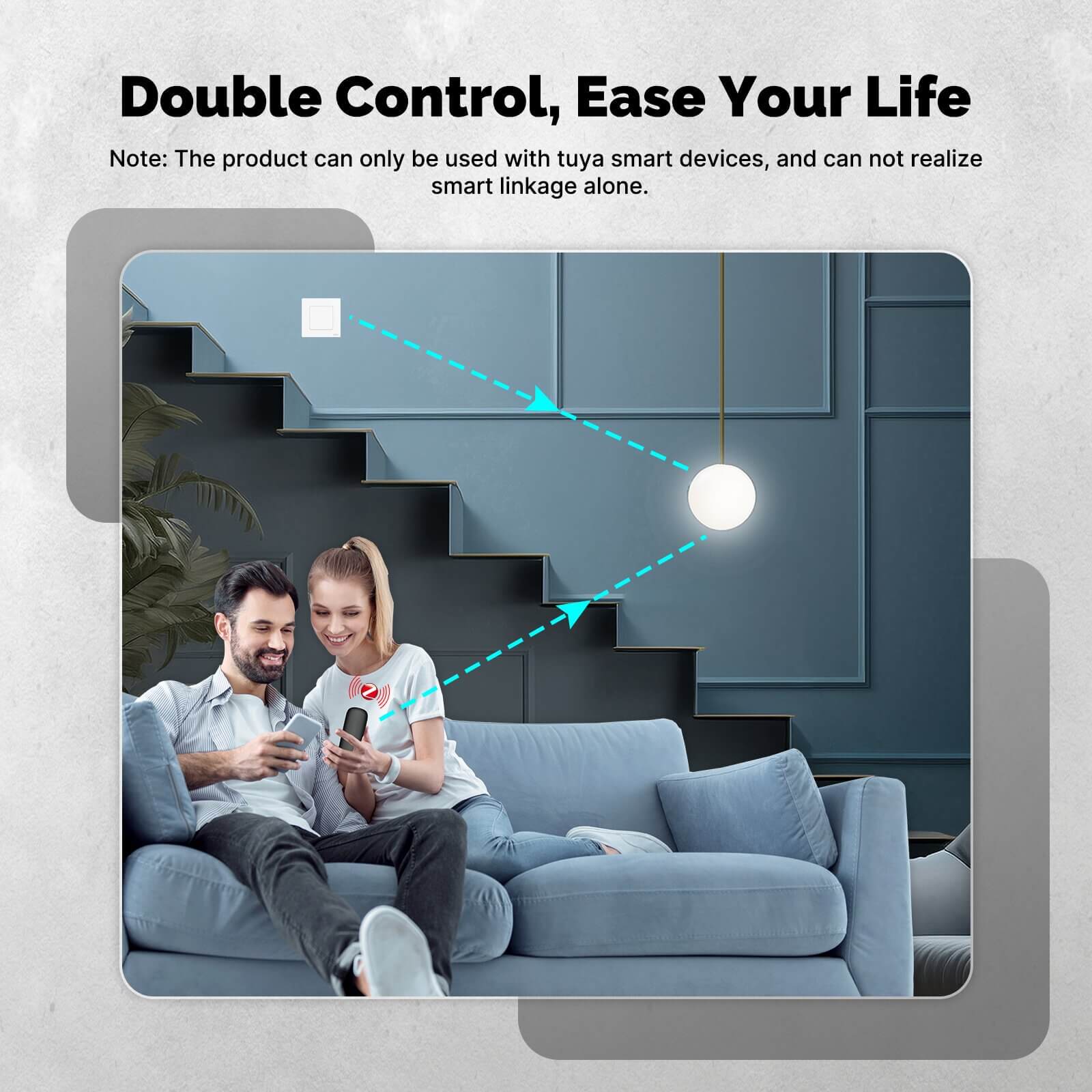 MoesHouse Tuya Zigbee3.0 Smart 4-Button Scene Switch Timing Function Wireless Smart Switch Button Controller SmartLife APP