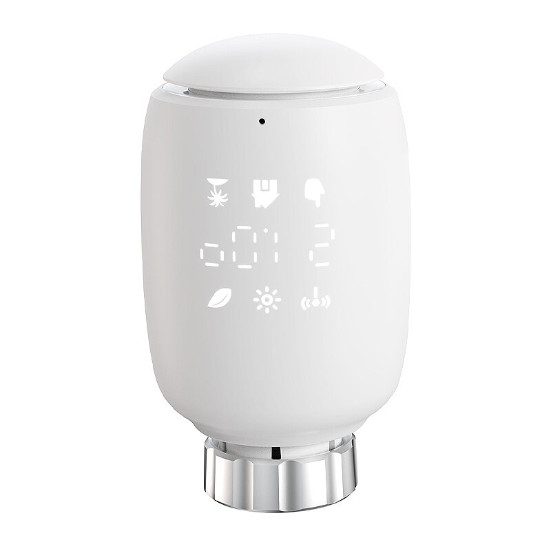 MoesHouse TV02 Tuya ZigBe Válvula atuadora de radiador Termostato inteligente Controlador de temperatura externo Sensor TRV Controle de voz Alexa Google Assistant