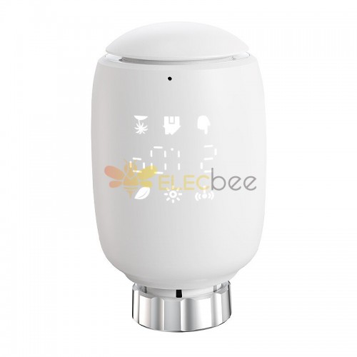 MoesHouse TV02 Tuya ZigBe Válvula atuadora de radiador Termostato inteligente Controlador de temperatura externo Sensor TRV Controle de voz Alexa Google Assistant