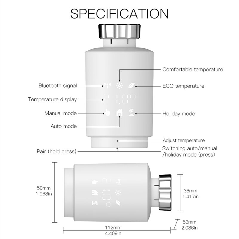 MoesHouse TV02 Tuya ZigBe Válvula atuadora de radiador Termostato inteligente Controlador de temperatura externo Sensor TRV Controle de voz Alexa Google Assistant