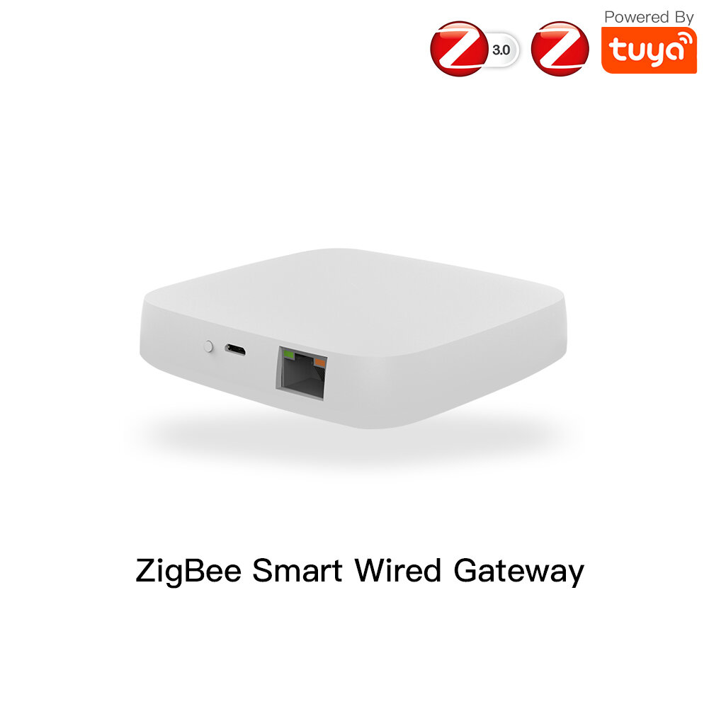 MoesHouse ZB-HUB Wired Tuya ZigBee3.0 Smart Gateway Hub Funciona com Tuya Smart App Controle de voz via Alexa Google Home