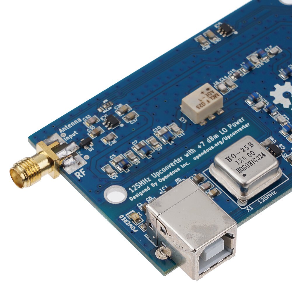 SDR Upconverter-125MHz-ADE para receptor HackRF One RTL2832 + R820T2