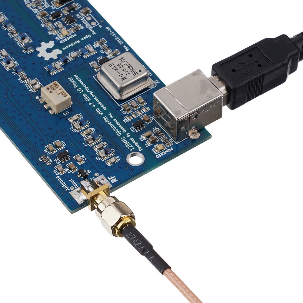 SDR Upconverter-125MHz-ADE para receptor HackRF One RTL2832 + R820T2