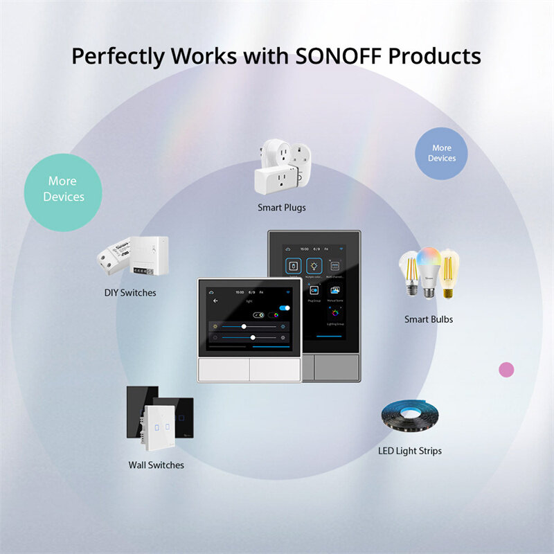 Sonoff nspanel wifi termostato inteligente interruptor de parede ue eua display temperatura tudo-em-um controle remoto com alexa google casa