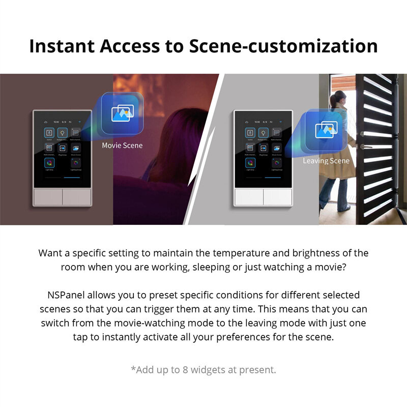 Sonoff nspanel wifi termostato inteligente interruptor de parede ue eua display temperatura tudo-em-um controle remoto com alexa google casa