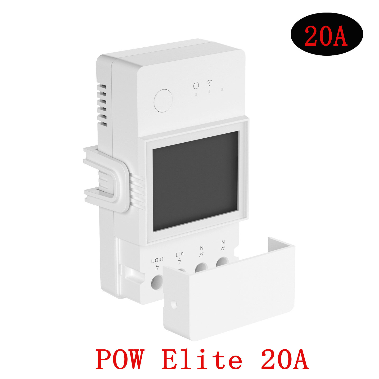 Sonoff POW Elite 20A Smart Wifi Power Meter Switch Controlador de energia inteligente Histórico de consumo de 6 meses Proteção contra sobrecarga de dados assistida com Alexa Google Home POWR320D