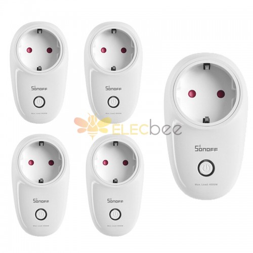 Sonoff S26R2TPF Padrão Europeu Smart WiFi Socket Suporte Controle Remoto de Voz para Telefone