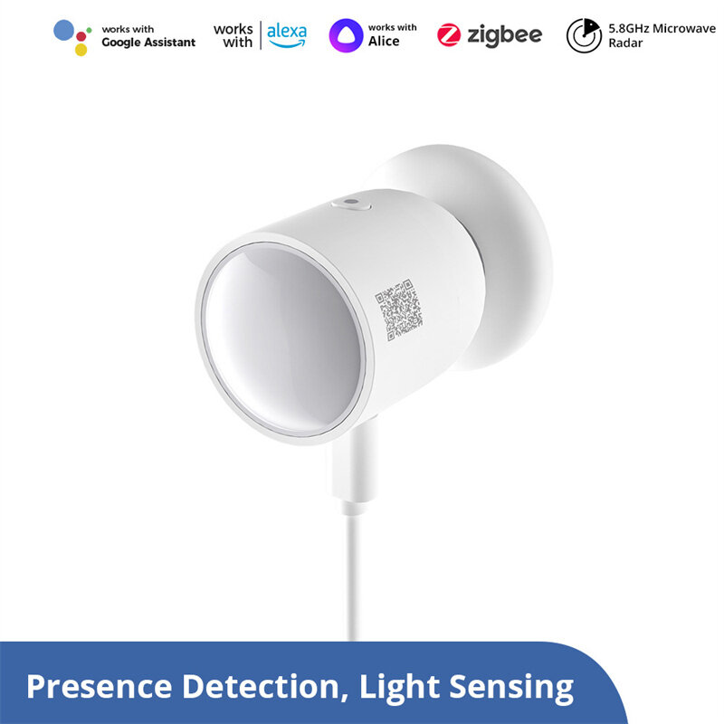 Sonoff SNZB-06P Smart Home Zigbee3.0 Sensor de presença humana Detecção de radar de micro-ondas Detector PIR de corpo inteligente Trabalho com IFTTT Alexa Google Home