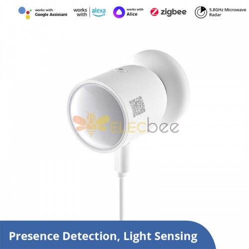 Sonoff SNZB-06P Smart Home Zigbee3.0 Sensor de presença humana Detecção de radar de micro-ondas Detector PIR de corpo inteligente Trabalho com IFTTT Alexa Google Home