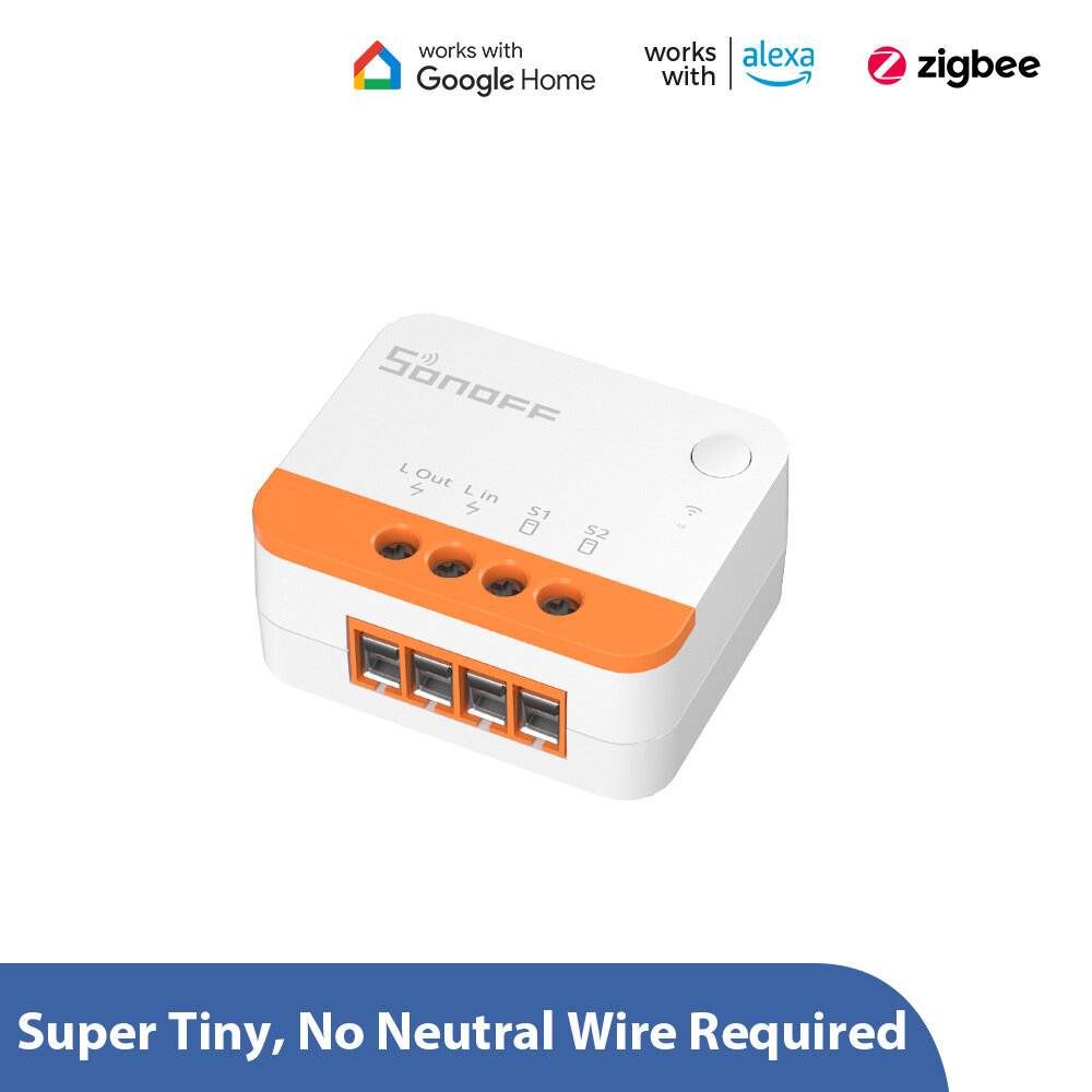 Sonoff ZBMINI L2 Smart Zigbe3.0 Switch Nenhum neutro necessário Módulo de relé de controle bidirecional inteligente Timer Controle de voz com Alexa Google Zigbe Hubs