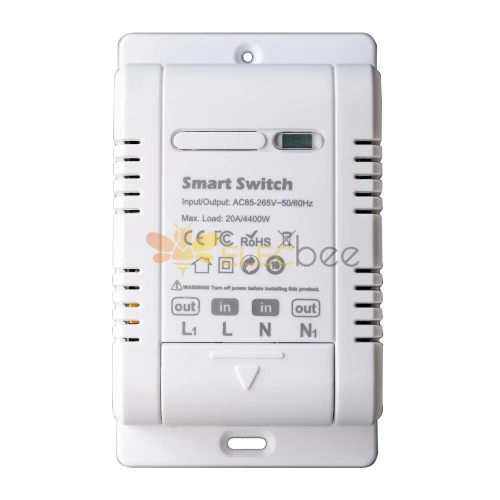 Tuya 20A WiFi Smart Switch Disjuntor APP Controle Power Monitor Proteção contra sobrecarga funciona com Alexa Google Home Siri