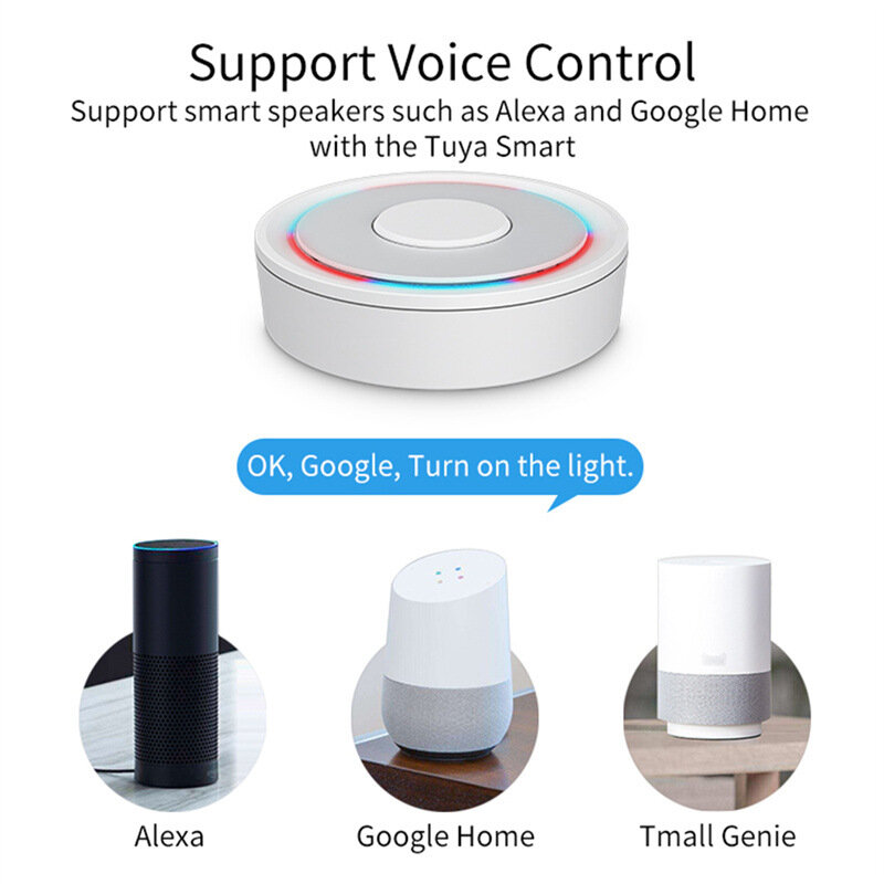 Tuya homekit zigbe wired gateway hub app controle remoto inteligente casa inteligente ponte suporte controle de voz com alexa google casa