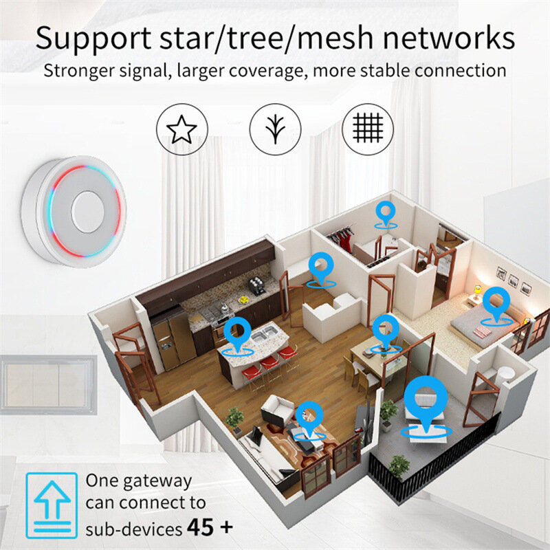 Tuya homekit zigbe wired gateway hub app controle remoto inteligente casa inteligente ponte suporte controle de voz com alexa google casa