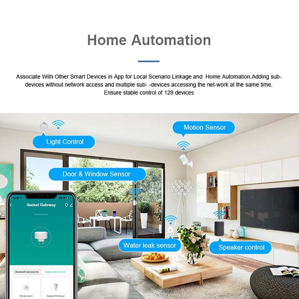 Tuya Smart SmartLife Gateway Zigbe bluetooth Mesh Wireless Tomada APP Controle remoto de voz com Alexa Smart Home Automation Hub