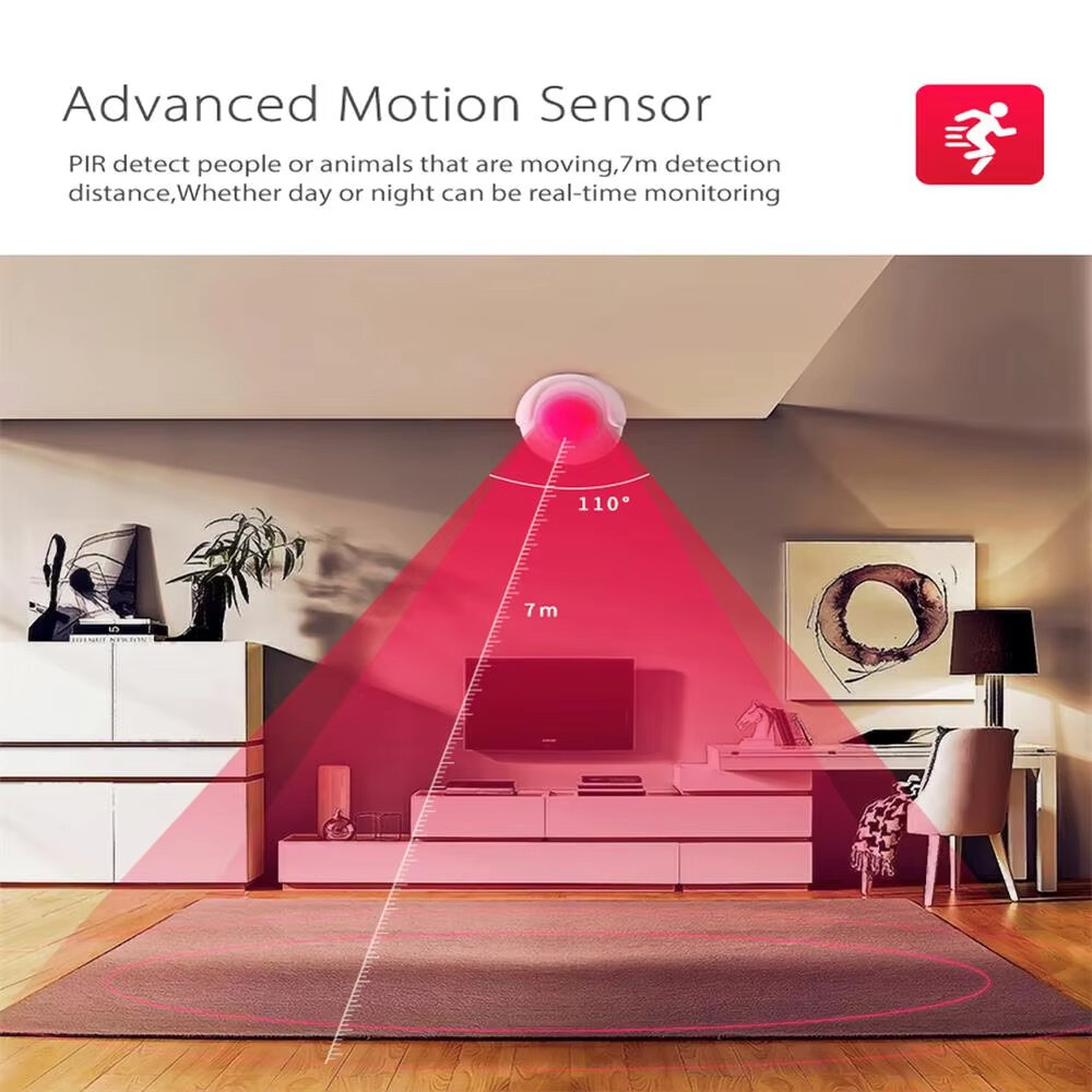 Tuya Smart Wifi PIR Motion Sensor Alarme Detector infravermelho passivo para sistema de alarme de automação residencial Trabalhe com Alexa Google Assistant Smart Life APP IFTTT