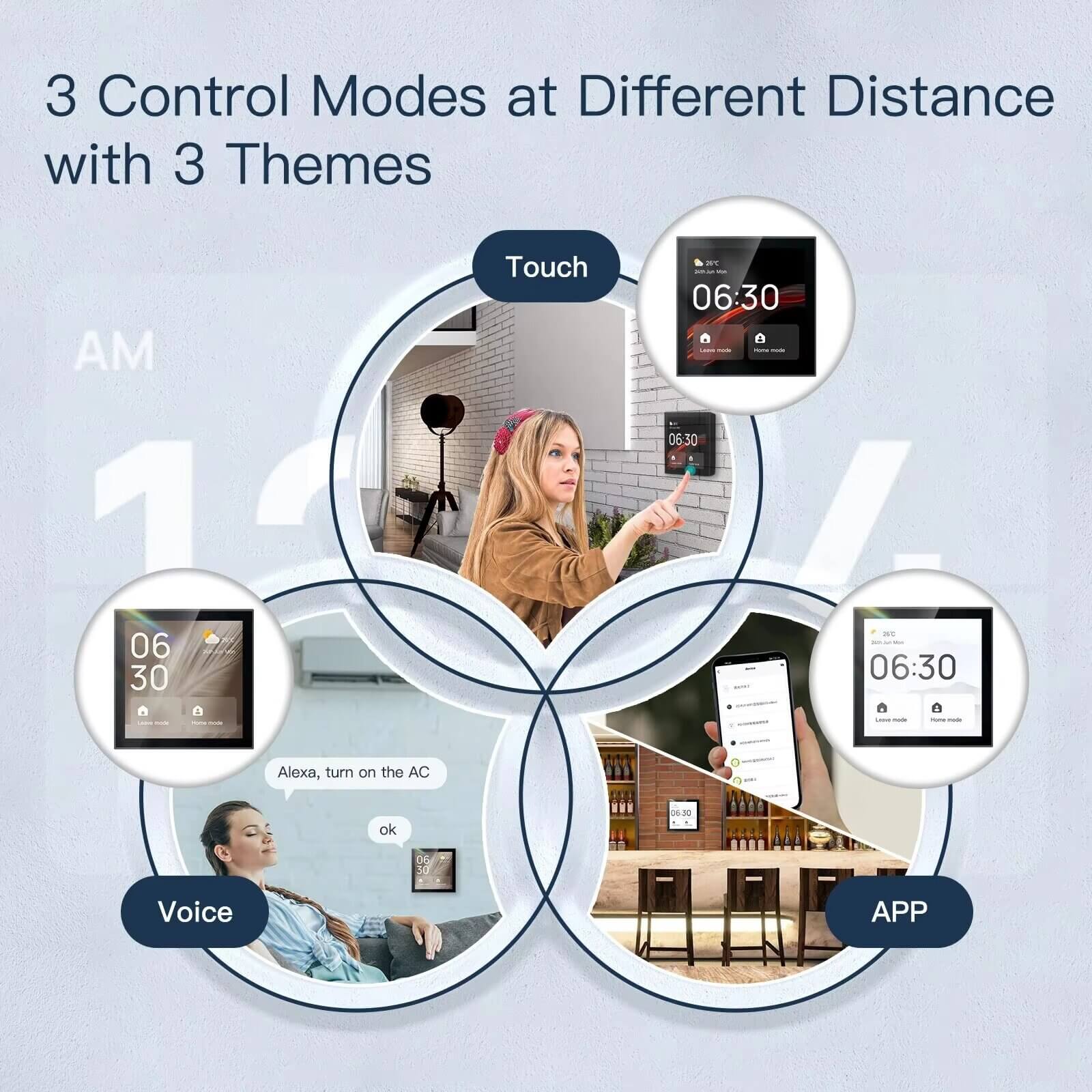 Tuya Wifi Painel de controle central com tela de toque inteligente de 4 polegadas Controle de voz com gateway Alexa ZigBe integrado integrado para múltiplas cenas inteligentes Sistema Linux