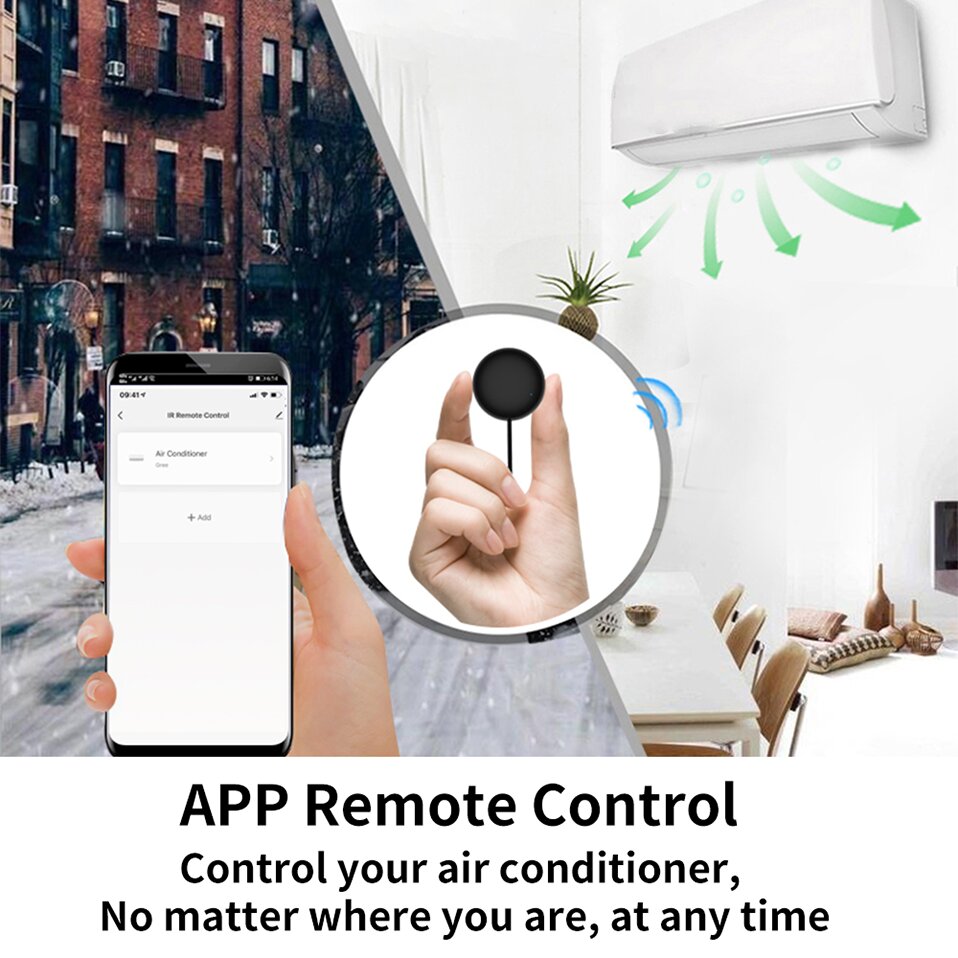 Controle remoto Tuya WiFi IR para casa inteligente para TV e ar condicionado funciona com Alexa Google Home