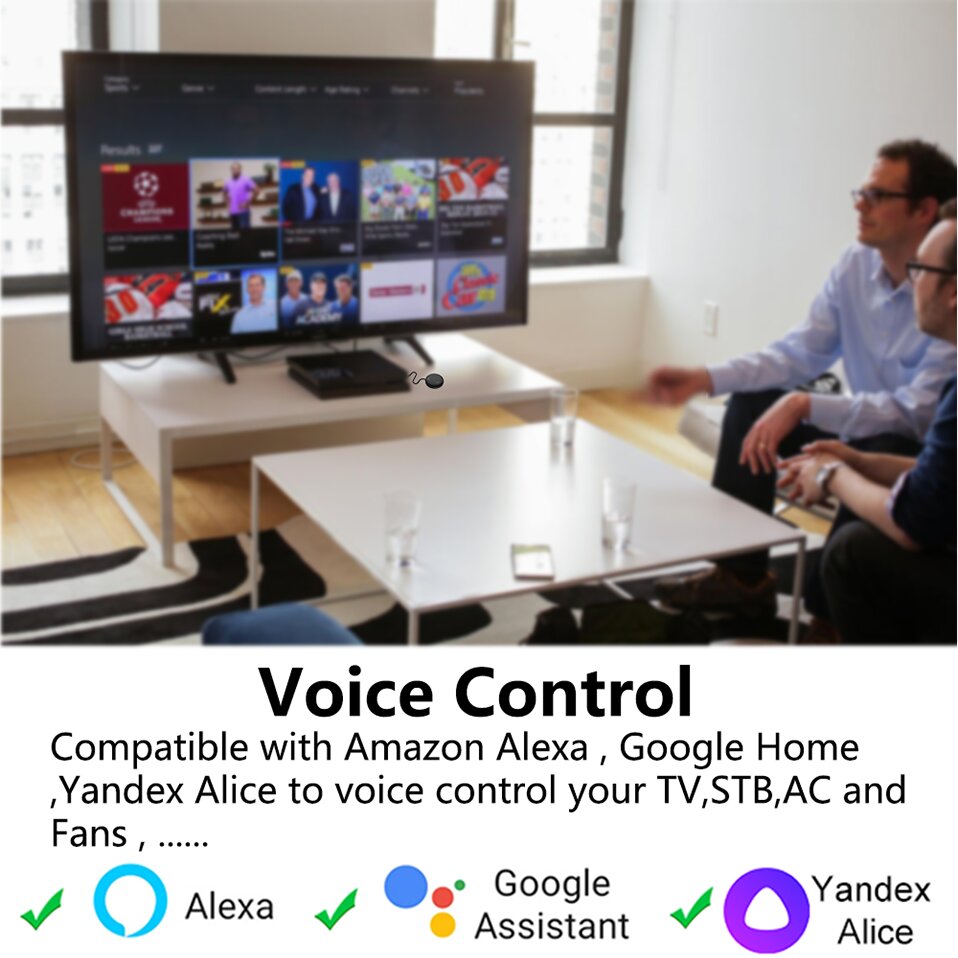 Controle remoto Tuya WiFi IR para casa inteligente para TV e ar condicionado funciona com Alexa Google Home