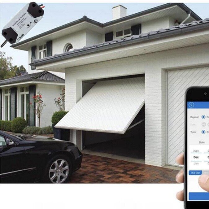 Tuya wifi inteligente controlador de porta de garagem app interruptor inteligente controlado por voz com alexa google home smart life app