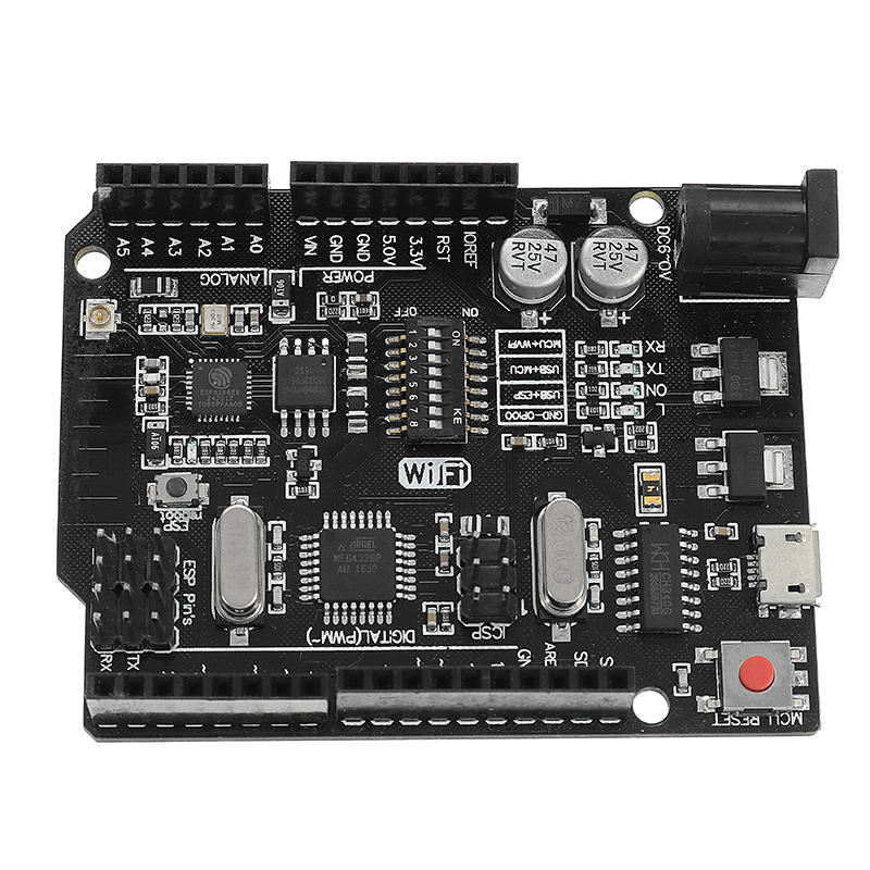 Módulo UNO+WiFi R3 ATmega328P+ESP8266 32Mb de memória USB-TTL CH340G