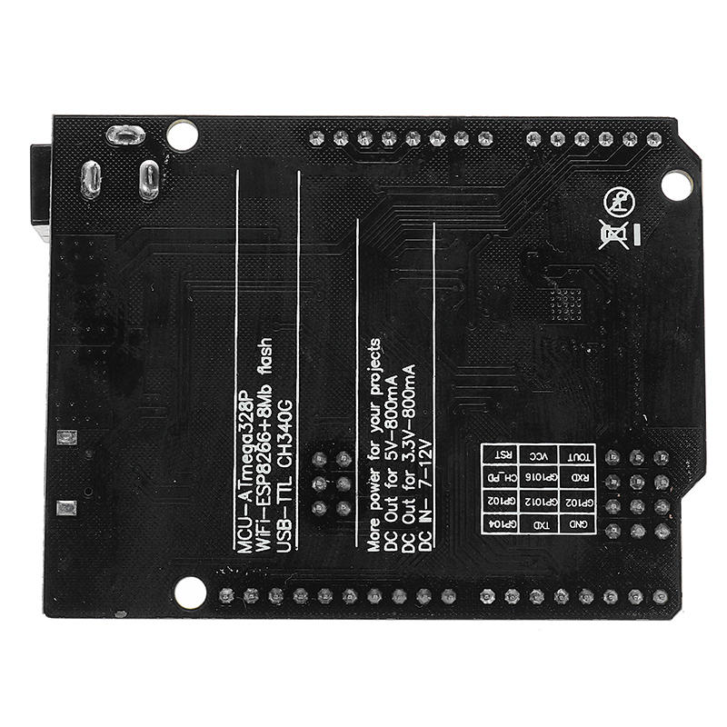 Módulo UNO+WiFi R3 ATmega328P+ESP8266 32Mb de memória USB-TTL CH340G