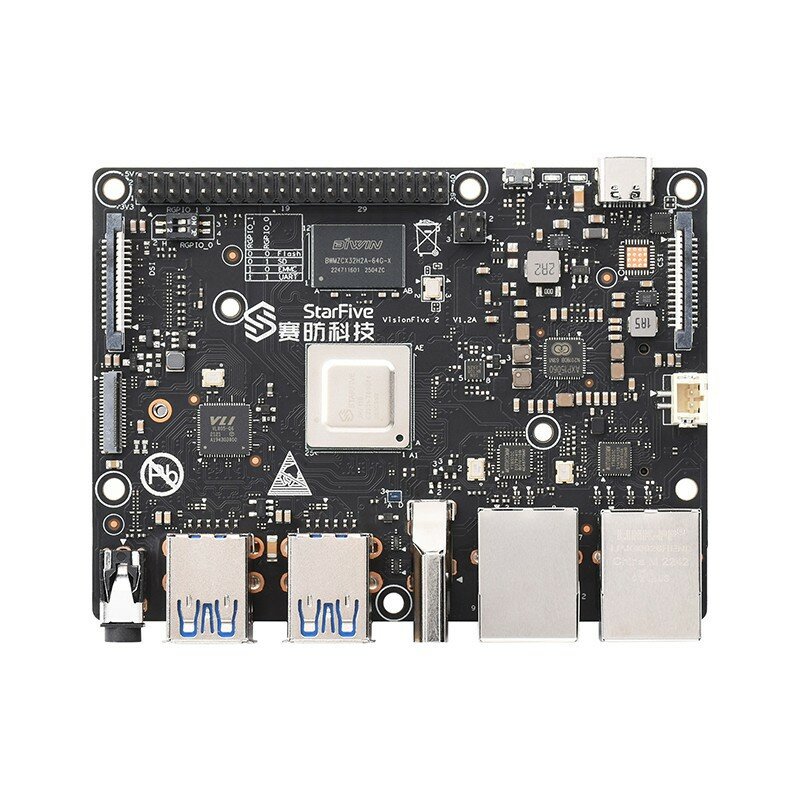 VisionFive 2 RISC-V Placa de Desenvolvimento AI Computador de Placa Única StarFive Liunx Open Source