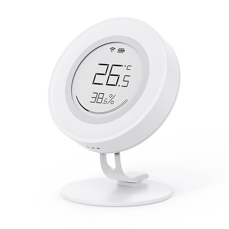 ZWSH16 Tuya Zigbe Regulador de temperatura e umidade interna Digital eletrônico de temperatura e umidade Sensor Trabalhe com Alexa Google Home APP remoto Monitoramento