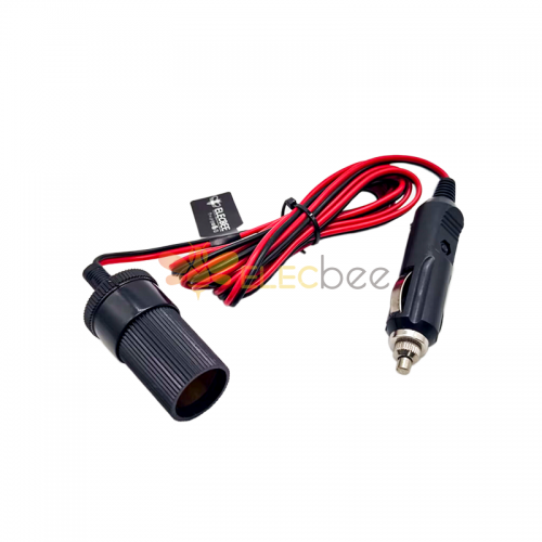 12V 24V Car Cigarette Lighter Plug Male To Female Socket Extension Cord Car  Extension Cord With