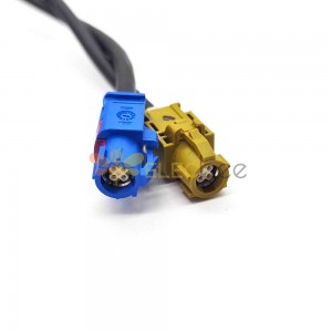 4P HSD K 180° Jack Female to 4P HSD C 180° Jack Female Cable Assembly 4 meters