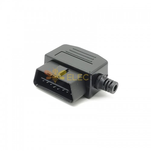 Automóvel macho OBD2 16 pinos conector shell plugue OBD J1962M